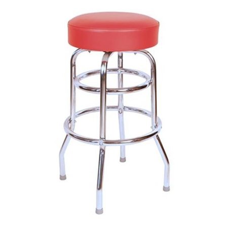 RICHARDSON SEATING CORP Richardson Seating Corp 1952RED 1952- 30 in. Floridian Swivel Bar Stool; Red - Chrome 1952RED